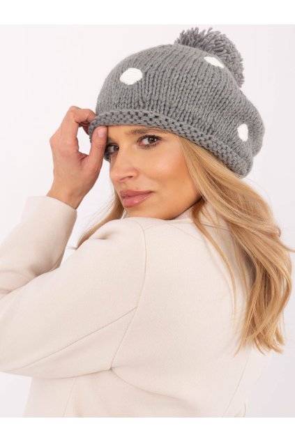 Dámske Čiapka farba Sivá kód AT-CZ-CHA1133.38 (Farba Sivá, Veľkosť ONE SIZE)