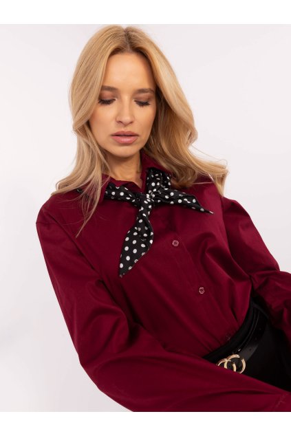 Dámske Košeľa farba Bordová kód DHJ-KS-20172.36P (Farba Bordová, Veľkosť ONE SIZE)