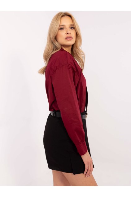 Dámske Košeľa farba Bordová kód DHJ-KS-9213-1.77P (Farba Bordová, Veľkosť ONE SIZE)