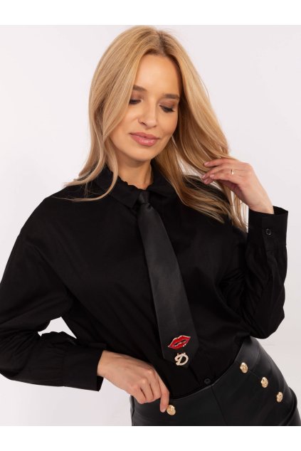 Dámske Košeľa farba Čierna kód DHJ-KS-9213-1.77P (Farba Čierna, Veľkosť ONE SIZE)