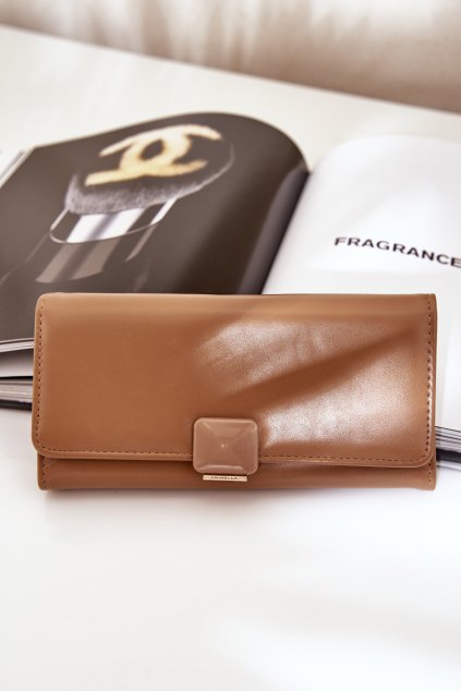 Dámska hnedé veľká peňaženka kód PE- CCC -01- YX2443P KHAKI (Veľkosť Uni)