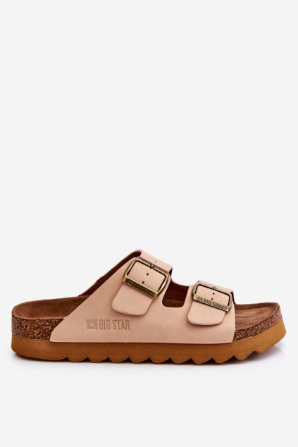 Klasické Dámske papuče big star ll274478 béžove / LL274478 BEŻ (Veľkosť 36)
