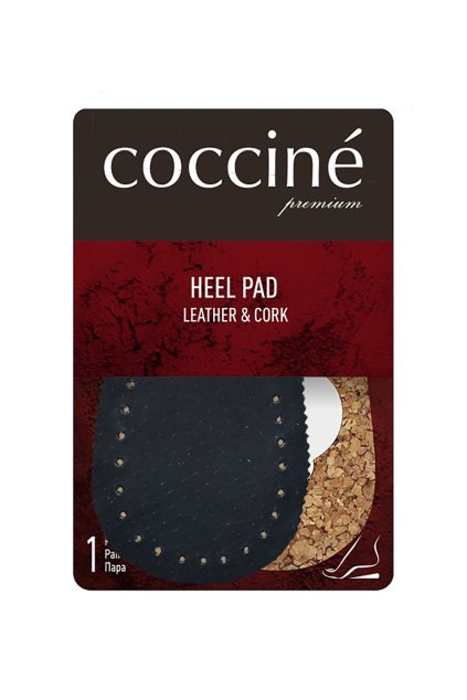 Coccine Heel Pad Corck And Leather Black (Veľkosť M)