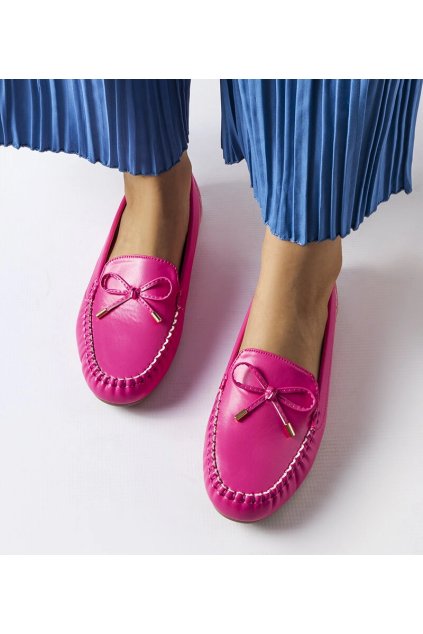 Ružové mokasíny s mašľou Via Foria 21-1 FUCHSIA 38 - GM (Veľkosť 36)