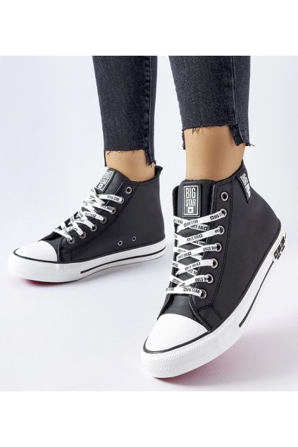 Čierne zateplené tenisky Big Star KK274598 KK274598 BLACK 38 - GM (Veľkosť 38)