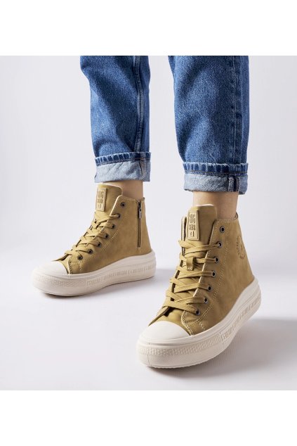 Tmavobežové teplé tenisky Big Star MM274026 MM274026 CAMEL 38 - GM (Veľkosť 36)