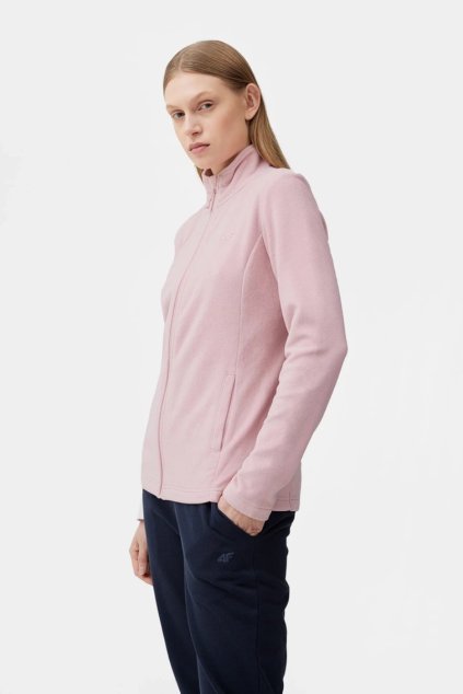 4F FLEECE S LÍMCEM REGULAR DÁMSKÉ RŮŽOVÉ 4FSS23TFLEF049 (Veľkosť XS)