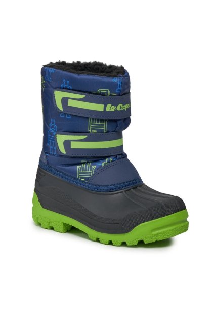 Čierne snehule Lee Cooper LCJ-23-44-2007K NAVY/FUCHSIA LCJ-23-44-2006K NAVY/LIME 28 - GM (Veľkosť 32)