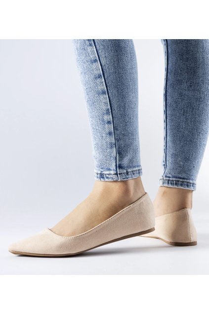 Dámske baleríny hnedé kód POINTER-02 - GM Pointer-02 NUDE 38 - GM (Veľkosť 38)