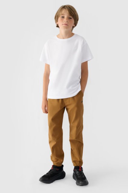 Chlapecké Kalhoty Jogger Casual Hladké 4F Khaki 4FJWMM00TTROM0812-43S (Veľkosť 122)