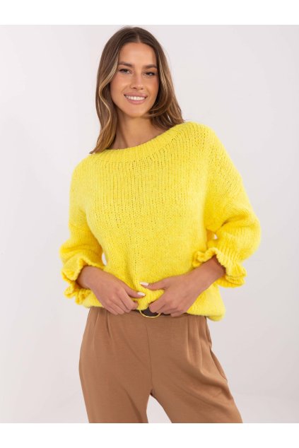 Dámsky sveter farba Žltá kód MI-SW-2912.10X