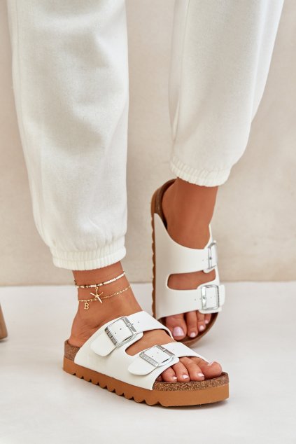 Klasické Dámske papuče big star ll274480 biele / (Veľkosť 36)