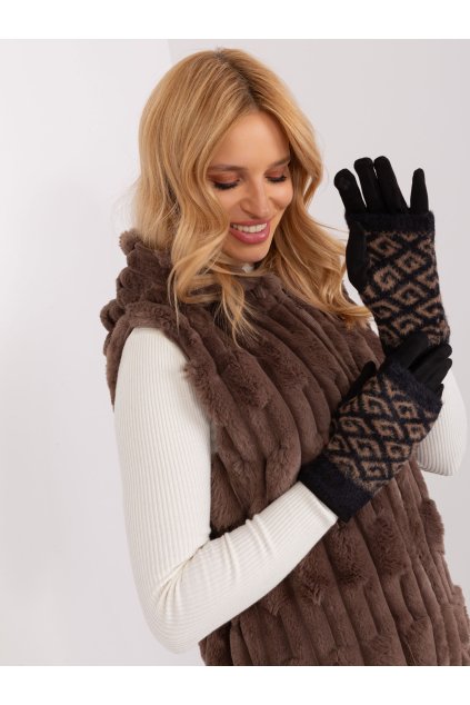 Dámske Rukavice farba Čierna kód AT-RK-2310.61 (Farba Čierna, Veľkosť S/M)