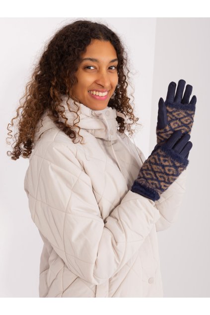 Dámske Rukavice farba Granatovo-modrá kód AT-RK-2310.61 (Farba Granatovo-modrá, Veľkosť S/M)