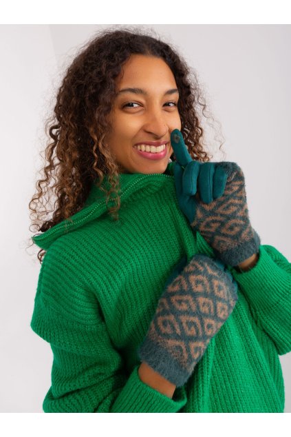 Dámske Rukavice farba Morská kód AT-RK-2310.89 (Farba Morská, Veľkosť S/M)