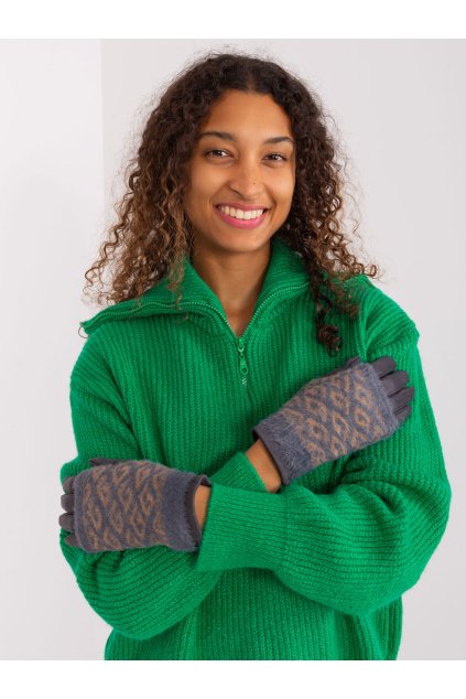 Dámske Rukavice farba Tmavo-sivá kód AT-RK-2310.91 (Farba Tmavo-sivá, Veľkosť S/M)