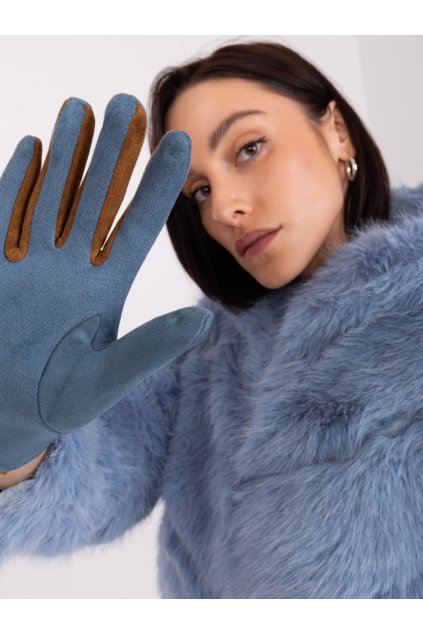 Dámske Rukavice farba Sivo-modrá kód AT-RK-238601.25P (Farba Sivo-modrá, Veľkosť S/M)