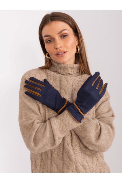 Dámske Rukavice farba Granatovo-modrá kód AT-RK-238601.31P (Farba Granatovo-modrá, Veľkosť S/M)