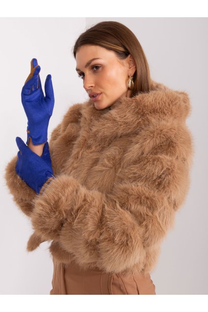 Dámske Rukavice farba Kobaltovo-modrá kód AT-RK-238601.98 (Farba Kobaltovo-modrá, Veľkosť S/M)