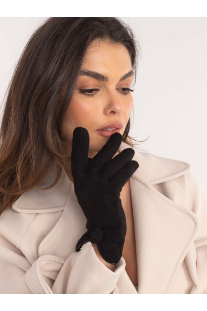 Dámske Rukavice farba Čierna kód AT-RK-23903.55 (Farba Čierna, Veľkosť L/XL)