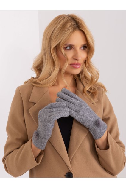 Dámske Rukavice farba Tmavo-sivá kód AT-RK-23904.26 (Farba Tmavo-sivá, Veľkosť S/M)