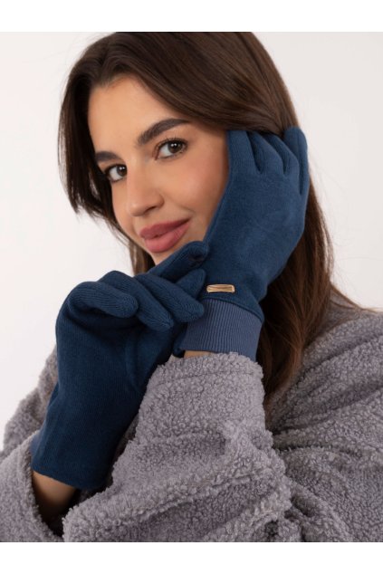 Dámske Rukavice farba Morská kód AT-RK-23905.03X (Farba Morská, Veľkosť S/M)