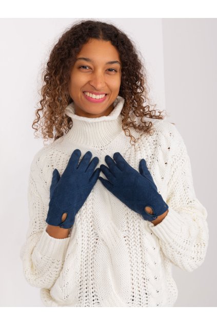 Dámske Rukavice farba Tmavo-modrá kód AT-RK-239502.87 (Farba Tmavo-modrá, Veľkosť S/M)