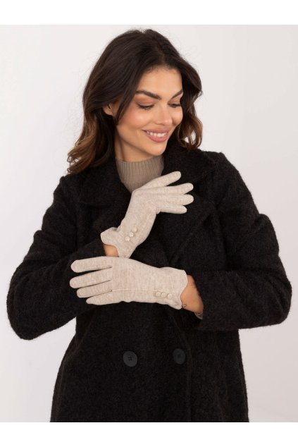 Dámske Rukavice farba Béžová kód AT-RK-239503.31 (Farba Béžová, Veľkosť S/M)