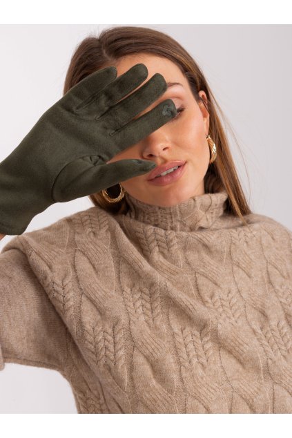 Dámske Rukavice farba Khaki kód AT-RK-239507.61P (Farba Khaki, Veľkosť S/M)