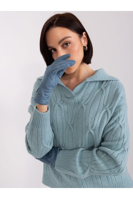 Dámske Rukavice farba Sivo-modrá kód AT-RK-239507.94P (Farba Sivo-modrá, Veľkosť S/M)