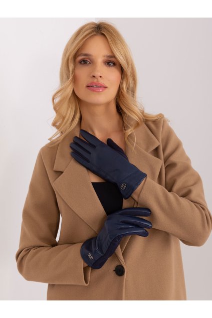 Dámske Rukavice farba Granatovo-modrá kód AT-RK-239801.11 (Farba Granatovo-modrá, Veľkosť S/M)