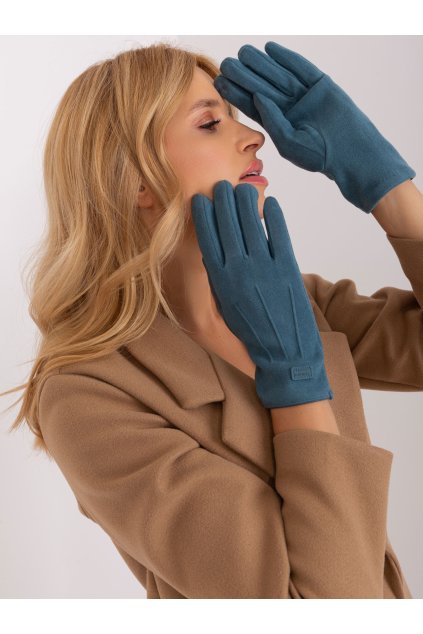 Dámske Rukavice farba Morská kód AT-RK-8502A.90 (Farba Morská, Veľkosť S/M)