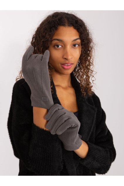 Dámske Rukavice farba Tmavo-sivá kód AT-RK-8502A.97 (Farba Tmavo-sivá, Veľkosť S/M)