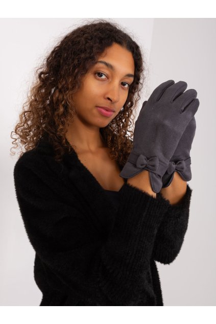 Dámske Rukavice farba Tmavo-sivá kód AT-RK-9003A.85 (Farba Tmavo-sivá, Veľkosť S/M)