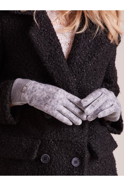Dámske Rukavice farba Sivá kód AT-RK-9501.14 (Farba Sivá, Veľkosť S/M)