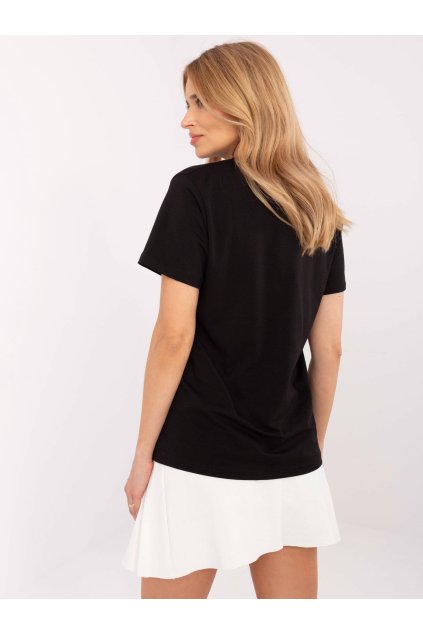 Dámska blúzka s podtlačou čierna CLM-BZ-0039.48 (Farba Čierna, Veľkosť S)