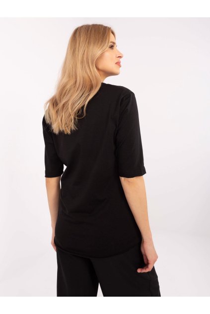 Dámska blúzka s podtlačou čierna CLM-BZ-0119.36 (Farba Čierna, Veľkosť M)