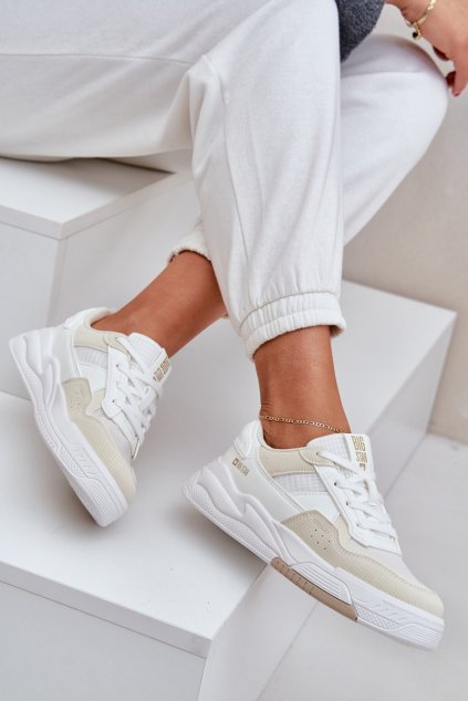 Tenisky Na Platformě Big Star OO274A155 Bílá-Bežová (Veľkosť 40)