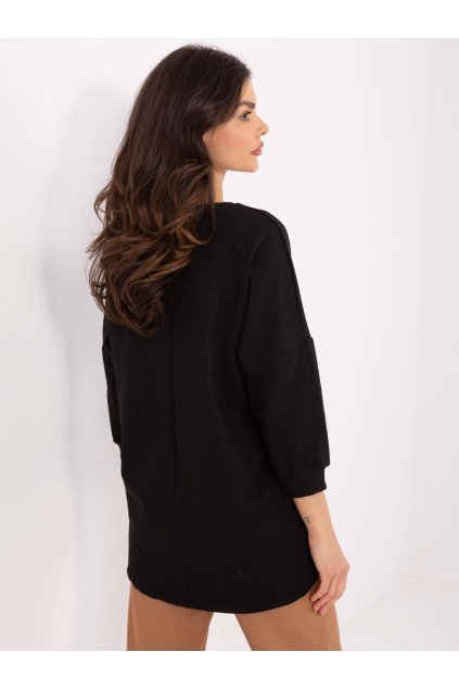 Dámska blúzka over size čierna CLM-BZ-1263.49 (Farba Čierna, Veľkosť XL)
