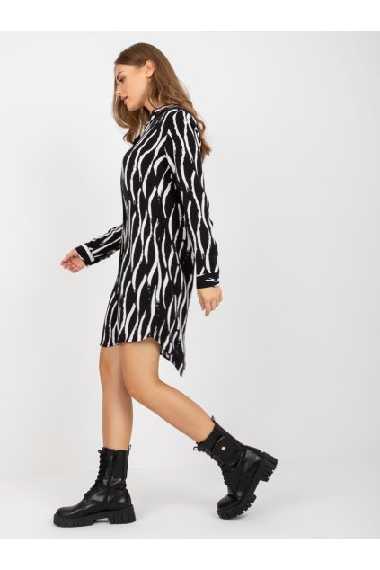 Dámske čierno-biele šaty košeľové kód produktu TO-SK-1103-22.18