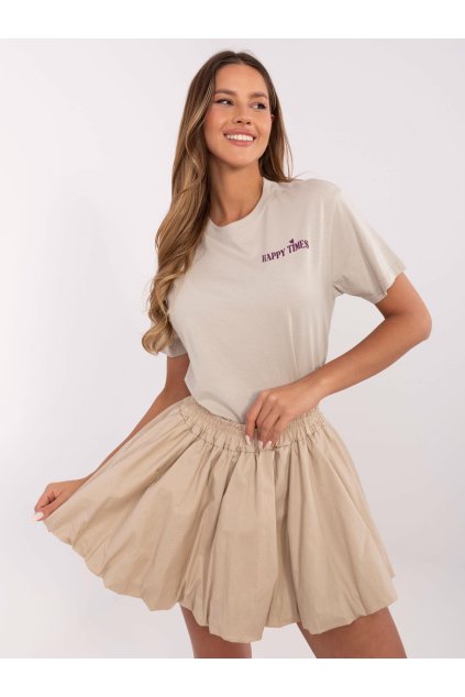 Dámske s podtlačou farba béžová kód D12022AC02645G (Farba Béžová, Veľkosť L)