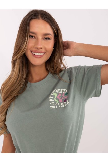 Dámske s podtlačou farba pistáciová kód D12022AC02645G (Farba Pistáciová, Veľkosť L)