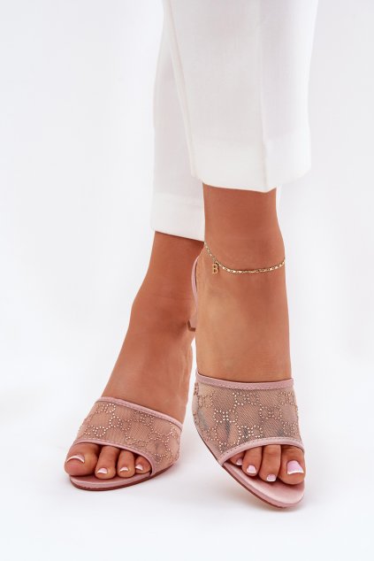 Zdobené papuče Na Jehlách Šampaňské Ennoriel (Veľkosť 36)