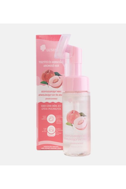Čistiaca a hydratačná pena na tvár s broskyňou Luxelux 150 ml D15A6/LU4453 BRZOSKWINIA 150 ML - GM (Veľkosť 150 ml)