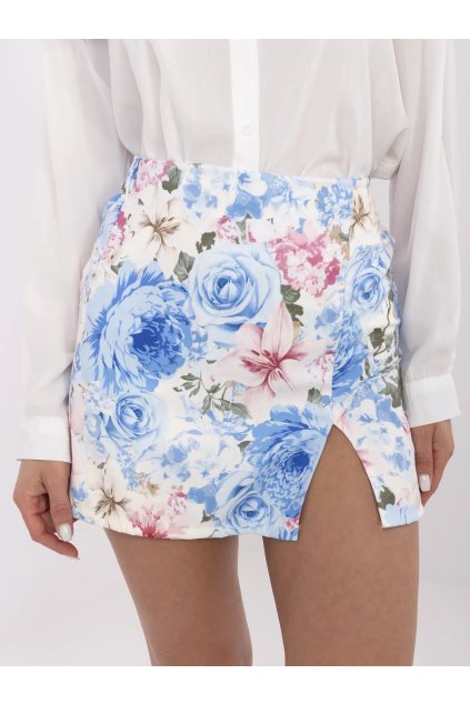 Dámske Šortky farba Bielo-svetlomodrá kód DHJ-SD-A8933.12 (Farba Bielo-svetlomodrá, Veľkosť L)