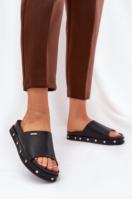 Dámske Sandále na platforme s hřebíky big star rr274214 čierne / (Veľkosť 36)