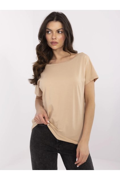 Dámske jednofarebné farba hnedá camel kód RV-TS-4662.93