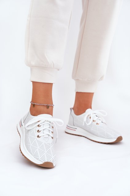 Kožené Lehká Polobotky Dámské Artiker 54C1758 Bílé (Veľkosť 36)