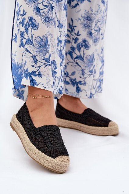 Dámske espadrilky na platforme vinceza 17392 čierne / 17392 CZARNY (Veľkosť 36)
