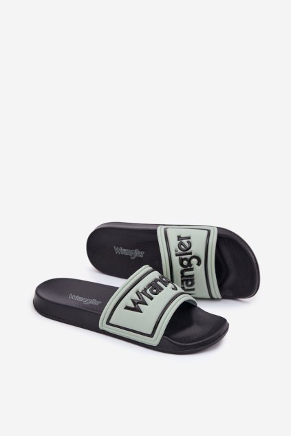 Pánské papuče wrangler averell slider men low 20251042.52d svetlo zelené / (Veľkosť 40)